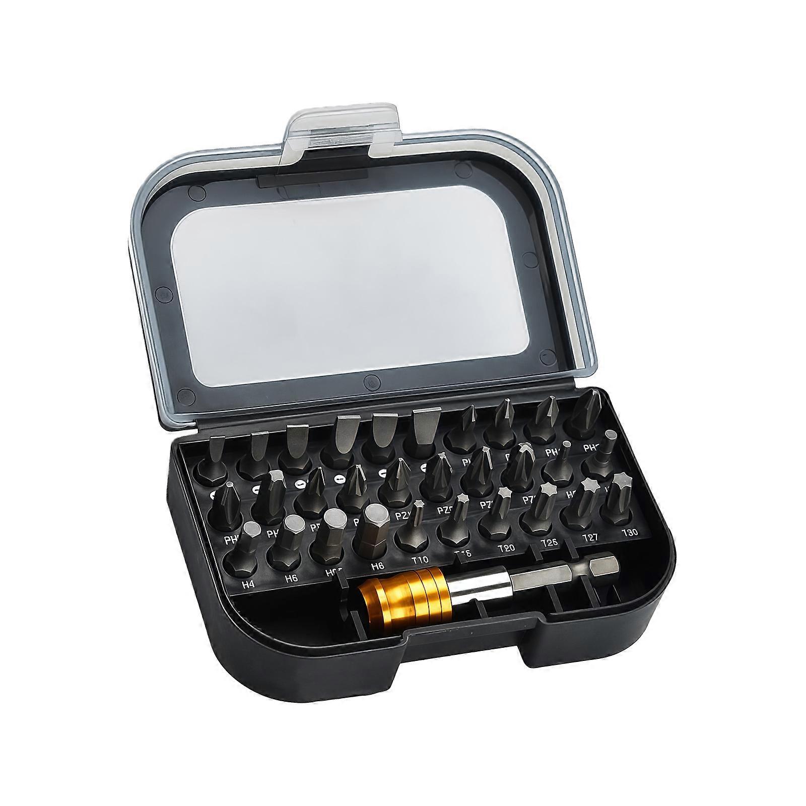 31 in 1 Tool Set Containing Magnetic Screwdriver Bits Adapter and Shank Bits for Efficient Home & Professional Tasks Multicolor