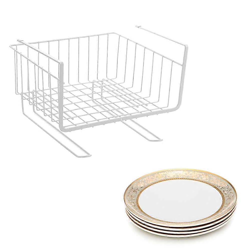 Kitchen Storage Shelf Cabinet Hanging Rack for Storage 2Pcs White