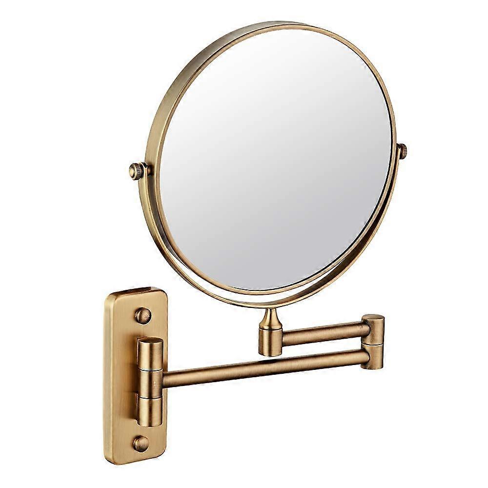Wall Mounted Makeup Mirror 3X Magnifying 6 Inch Double Arm Foldable Bathroom Vanity Mirror