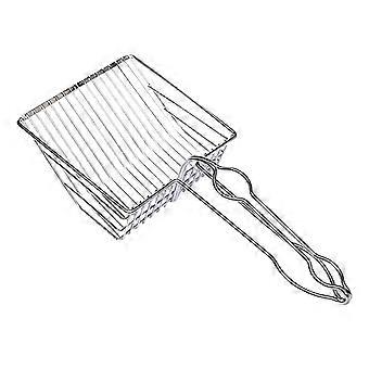 Stainless Steel Cat Litter Ergonomic Easy To Clean Fine Mesh Cat Litter Box Scoop for Men Silver 26-27s