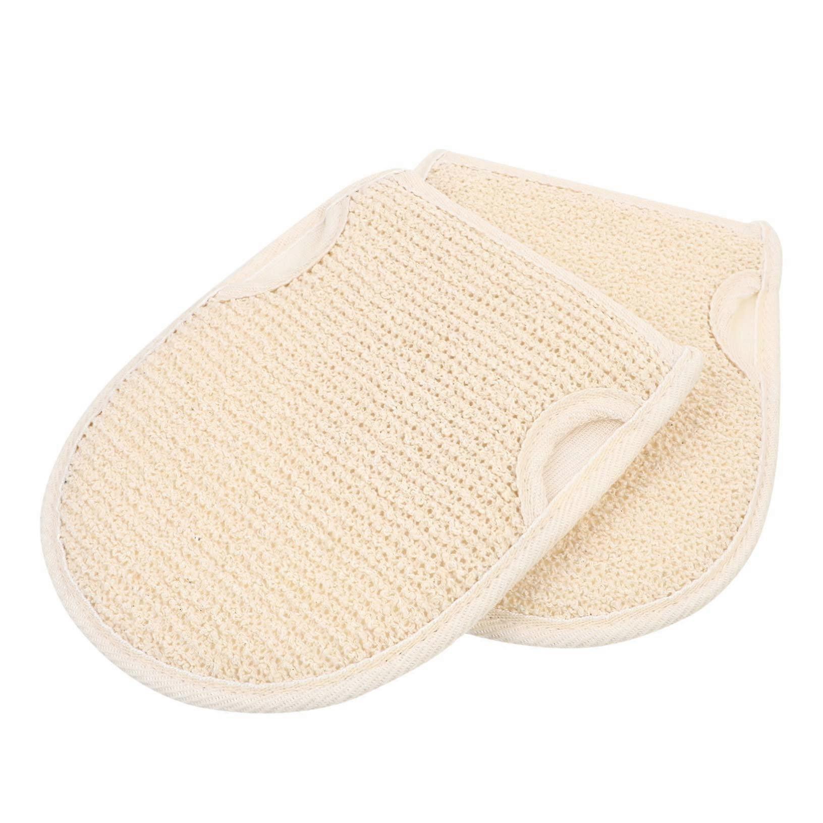 Exfoliating Bath Gloves 2Pack for Shower Deep Pore Cleansing and Dead Skin Removal