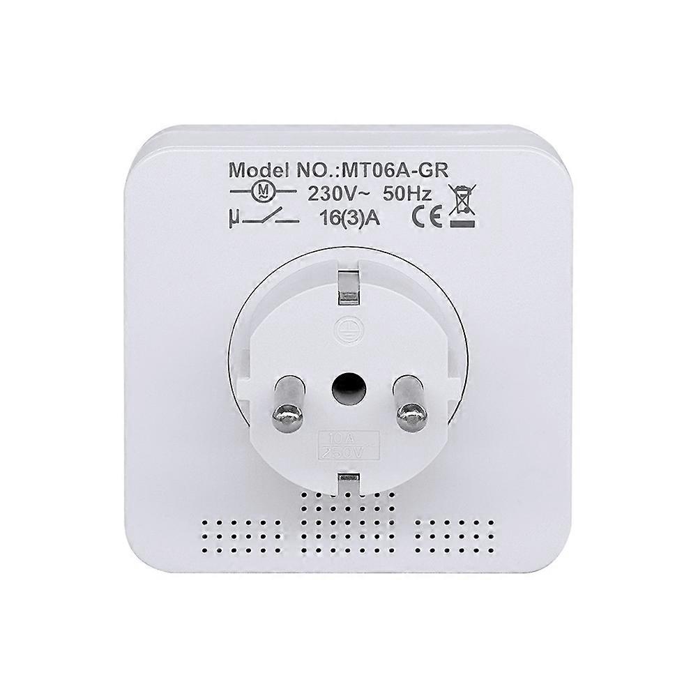2PCS Mechanical Timer Socket 24H Countdown Auto Power Off Programmable Cycle Energy Saving Indoor EU Plug