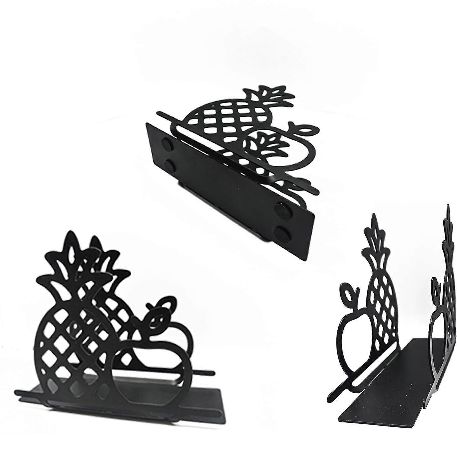 Black Metal Napkin Holder with SpaceSaving Vertical Design for Kitchen Dining Table and Parties