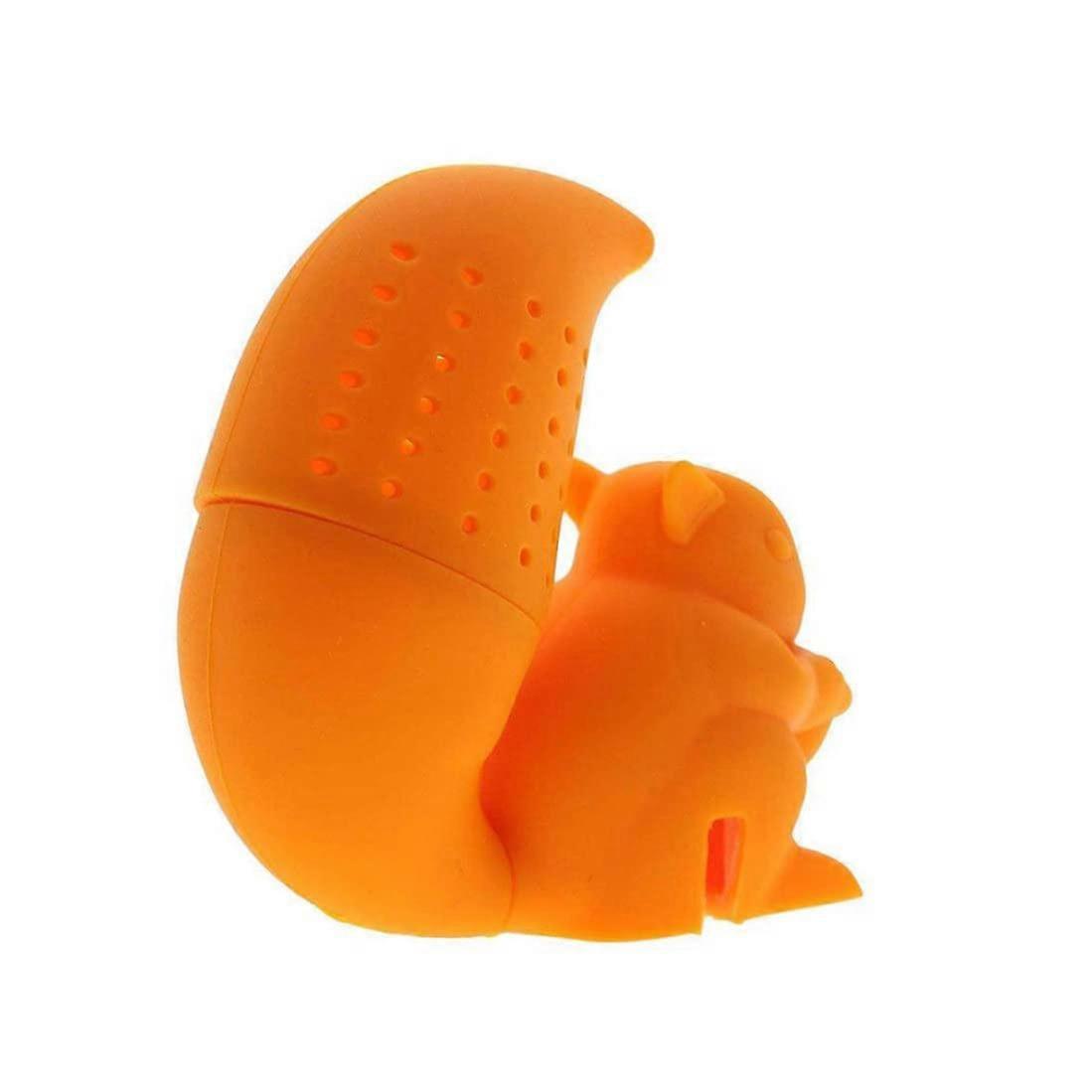 Cute Squirrel Tea Infuser Reusable Silicone Loose Leaf Strainer BPA Dishwasher Safe
