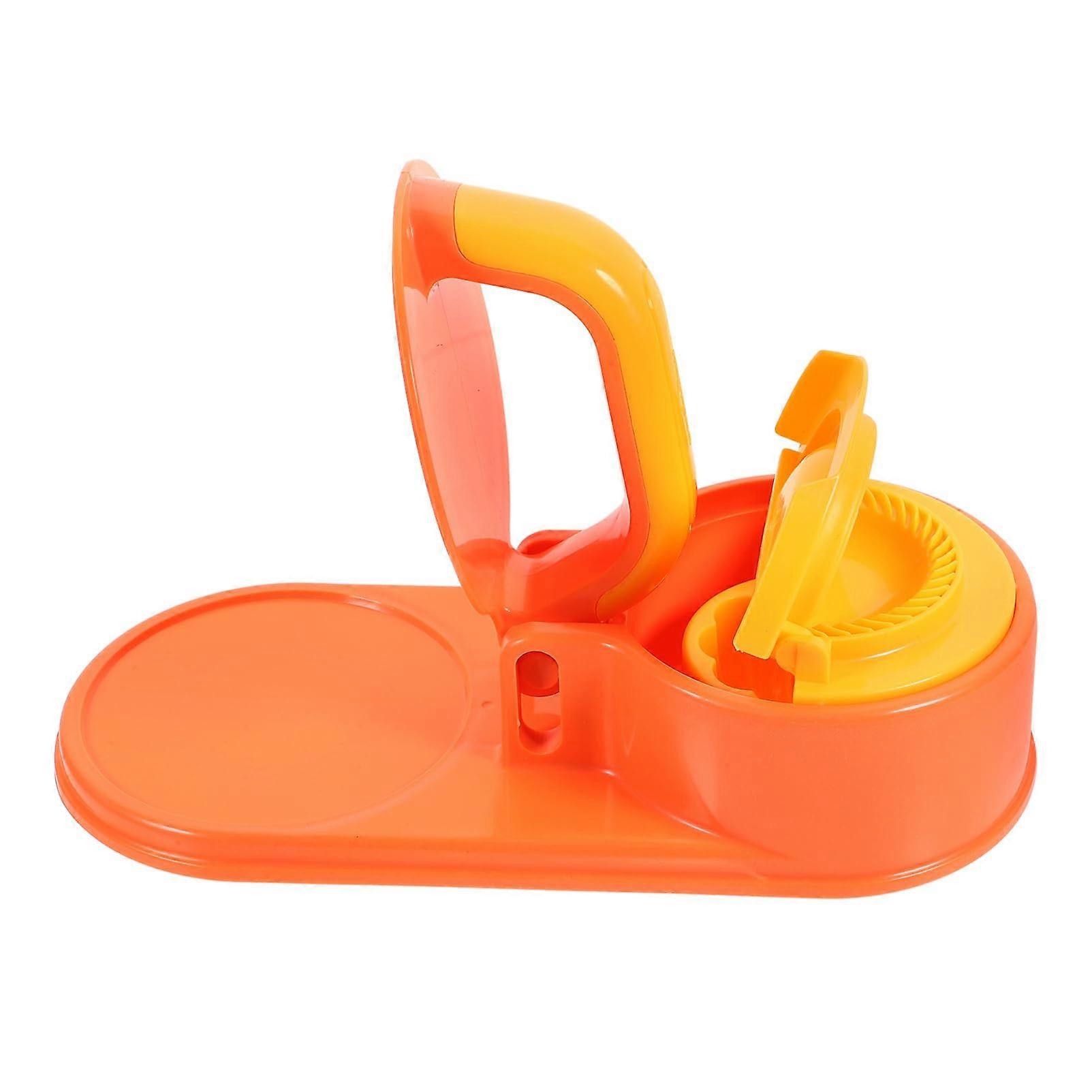 Dumpling Maker Press Tool for Easy Dumpling Wrappers Wontons and Empanadas Bright Orange