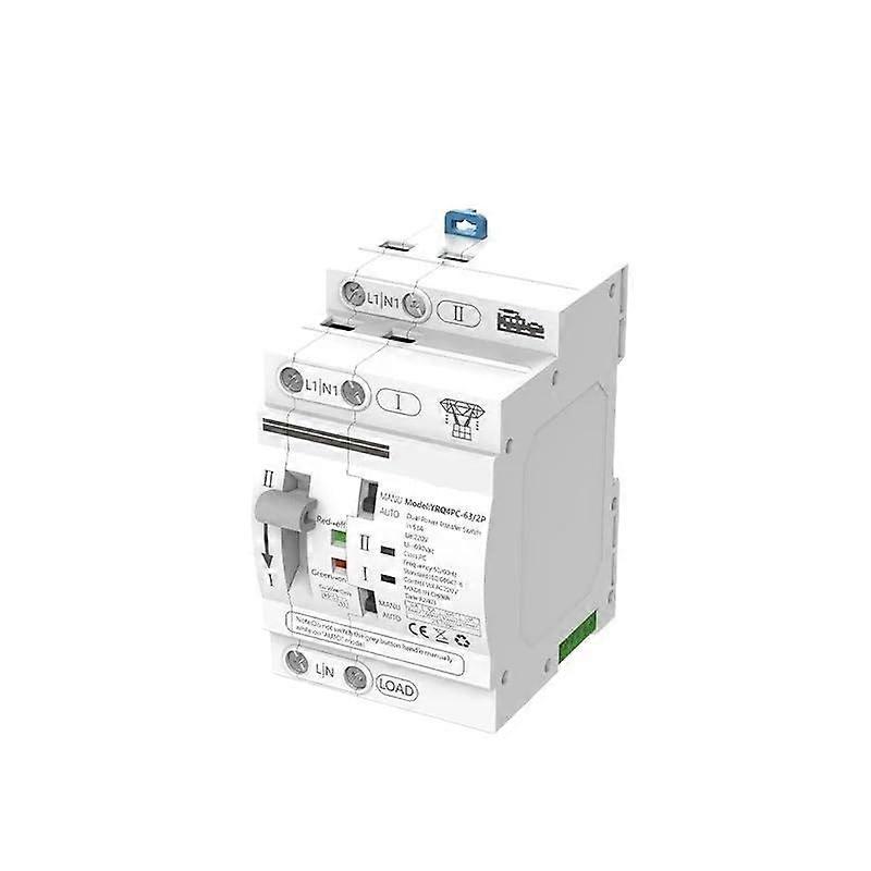 Din Rail Mounted 4 Pole Dual Power Automatic Transfer Switch 63A 400V for Uninterrupted Power Supply