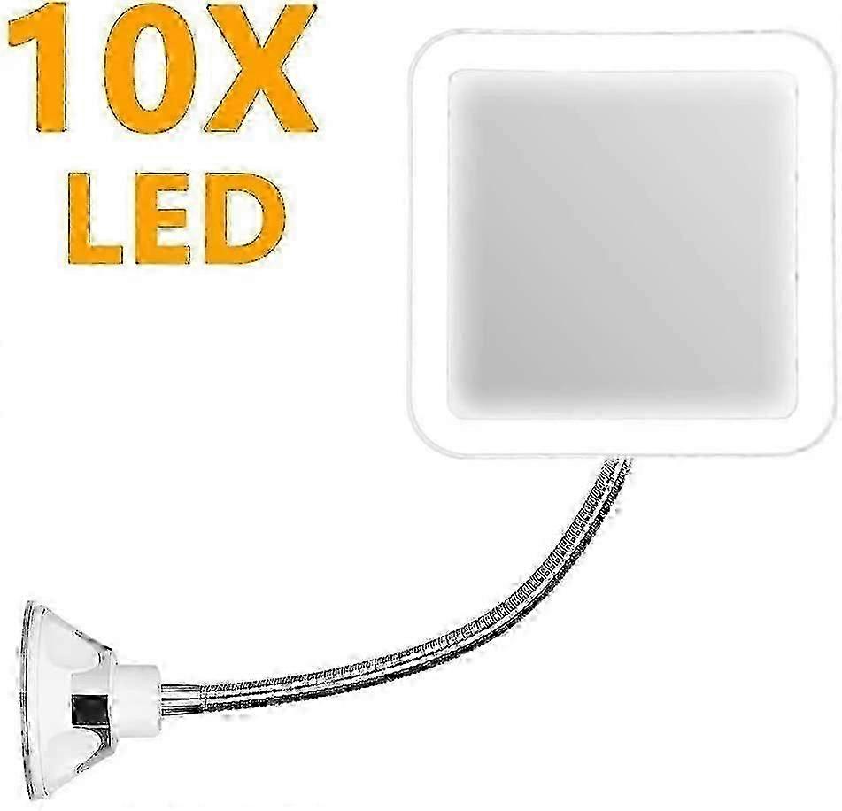 Magnifying Mirror with LED Lighted Illumination and Strong Suction Cup