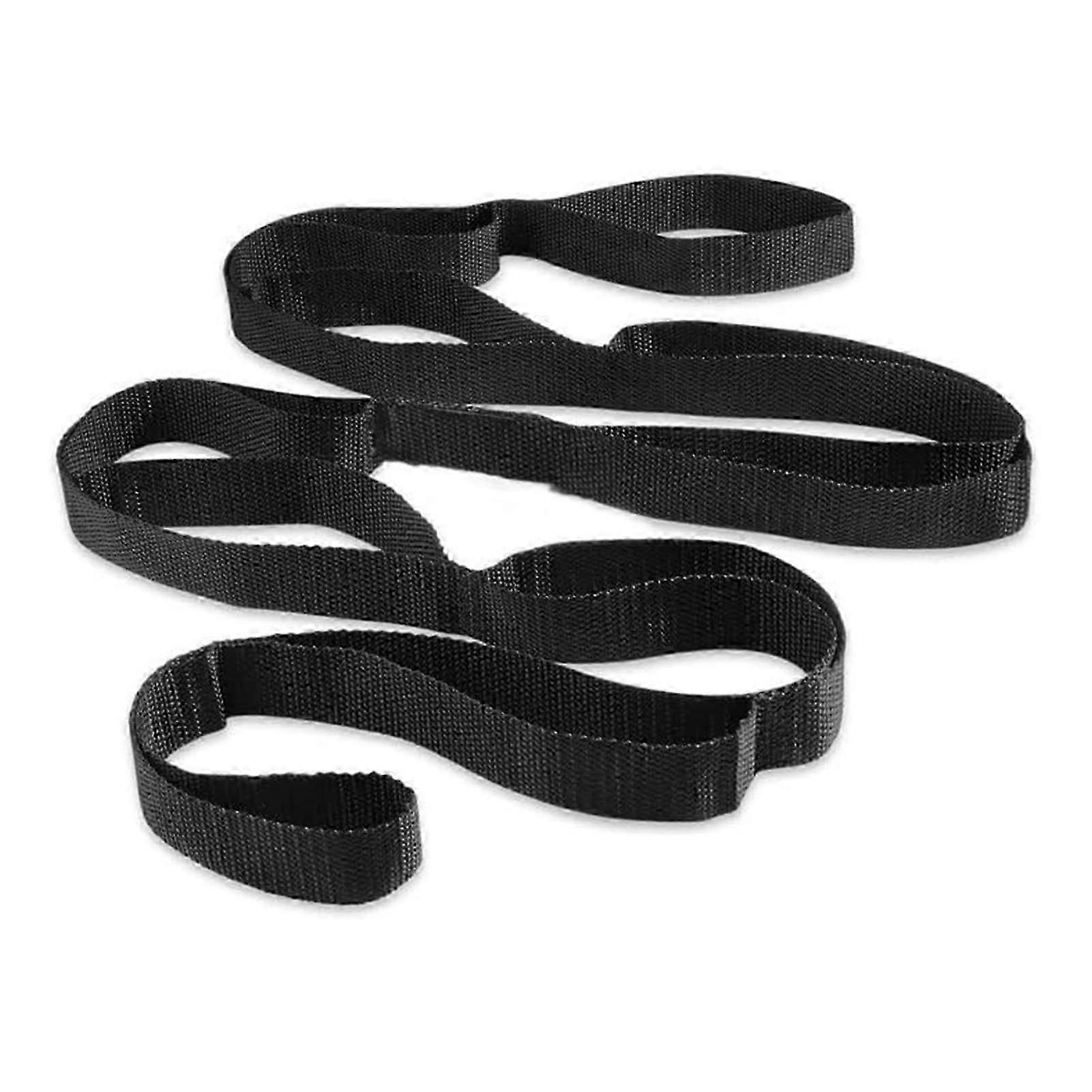 Durable Non-Elastic Therapy Strap with Multi-Loop Design for Yoga & Stretching