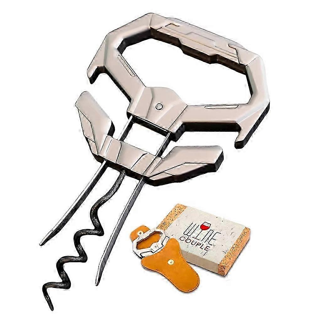 Two-Prong Wine Corkscrew for Removing Older and Fragile Corks