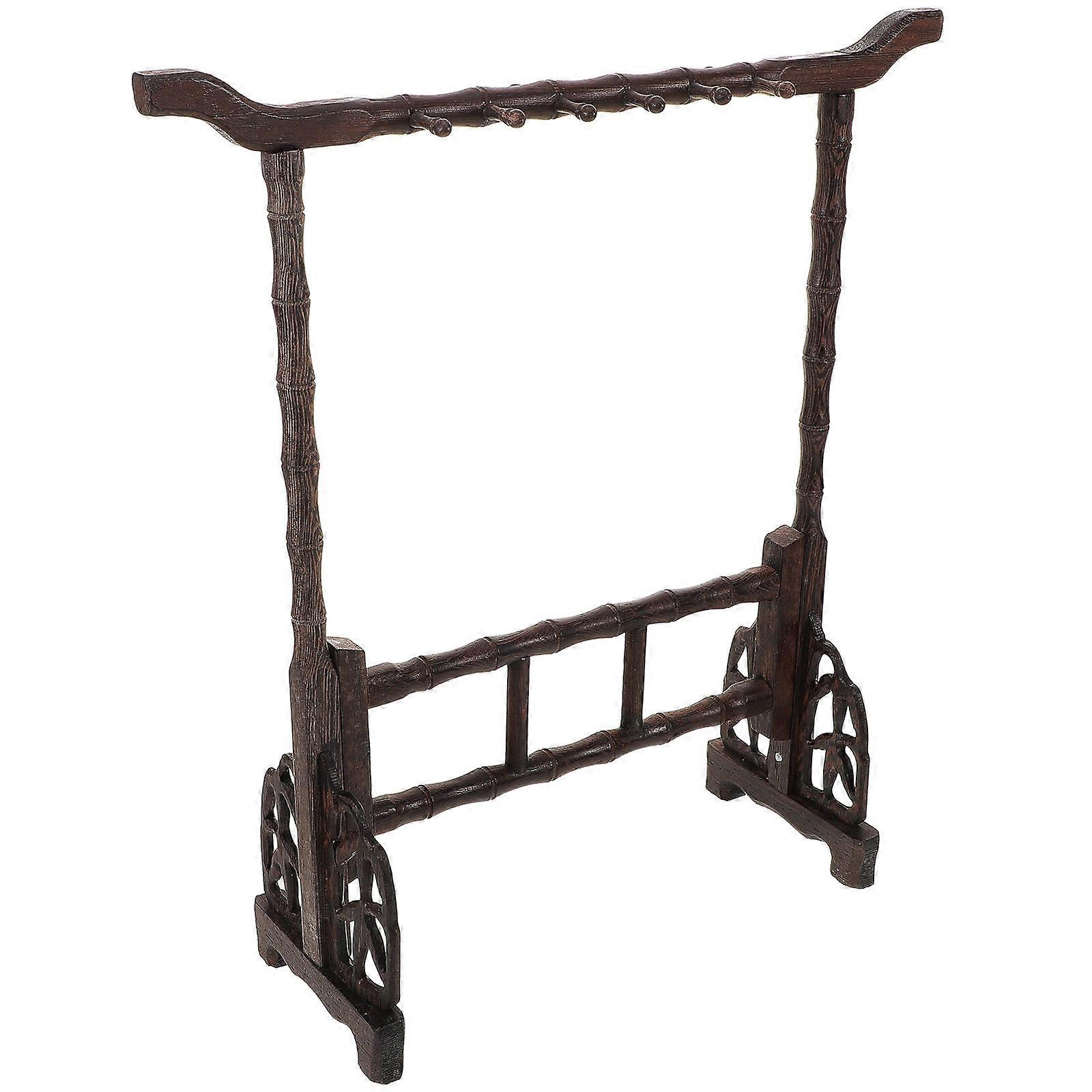 Chinese Calligraphy Brush Holder Bamboo Stand for Storage 2Pcs Set