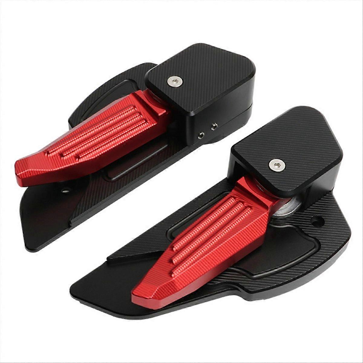 Automatic Fold Rear Foot Pedal for Primavera150 Black+Red
