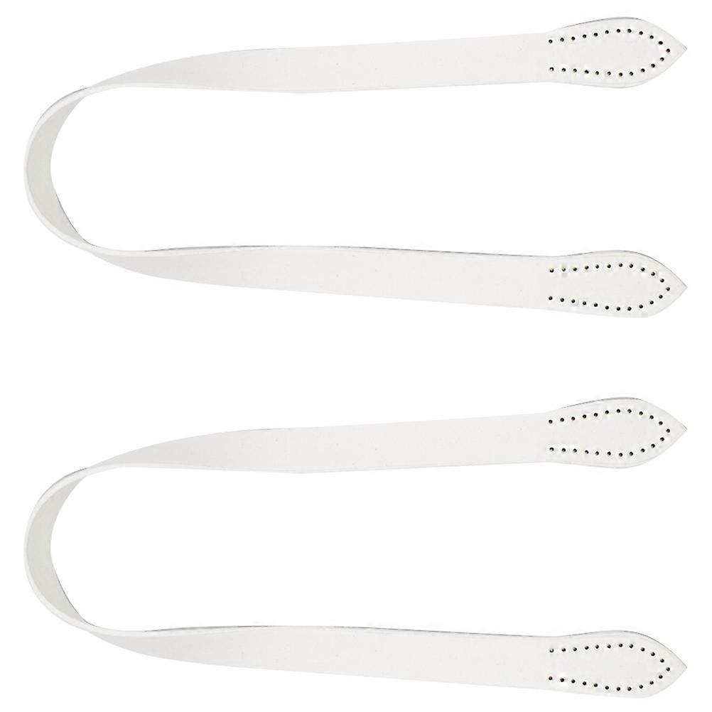 Handbag Strap PU Bag Strap for Tote Bag Use 2Pcs White Set