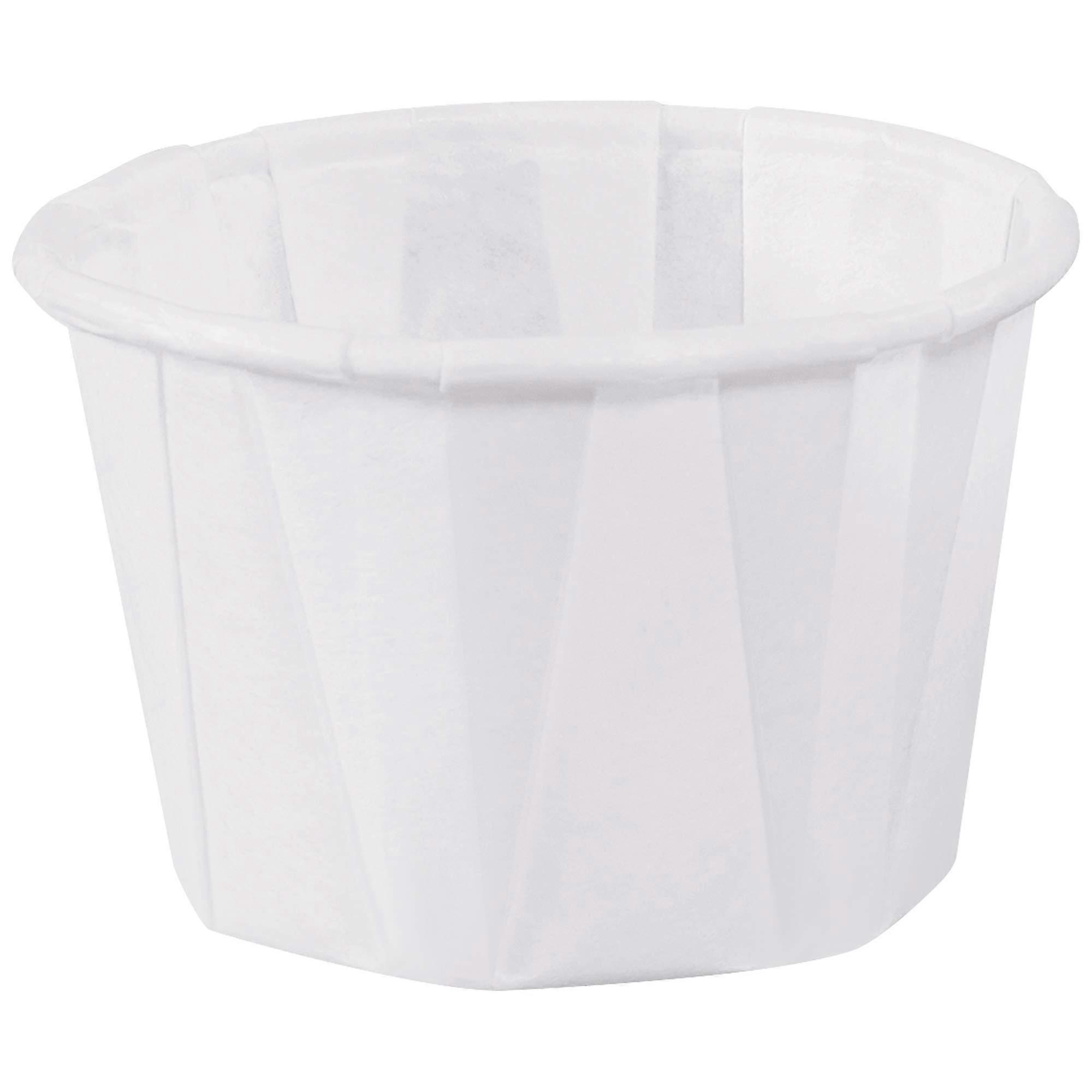 Paper Portion Cups 1 oz White Disposable Condiment Cups Bulk 5000 Pack for Portion Control