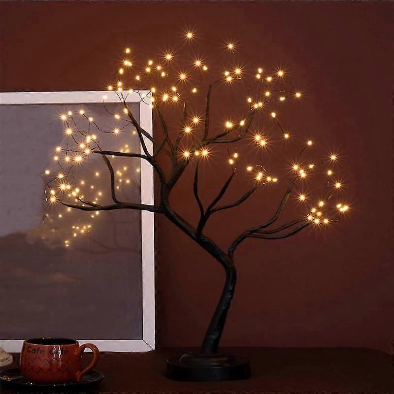 LED Bonsai Tree Light with 8 Lighting Modes USB Battery Powered Lamp