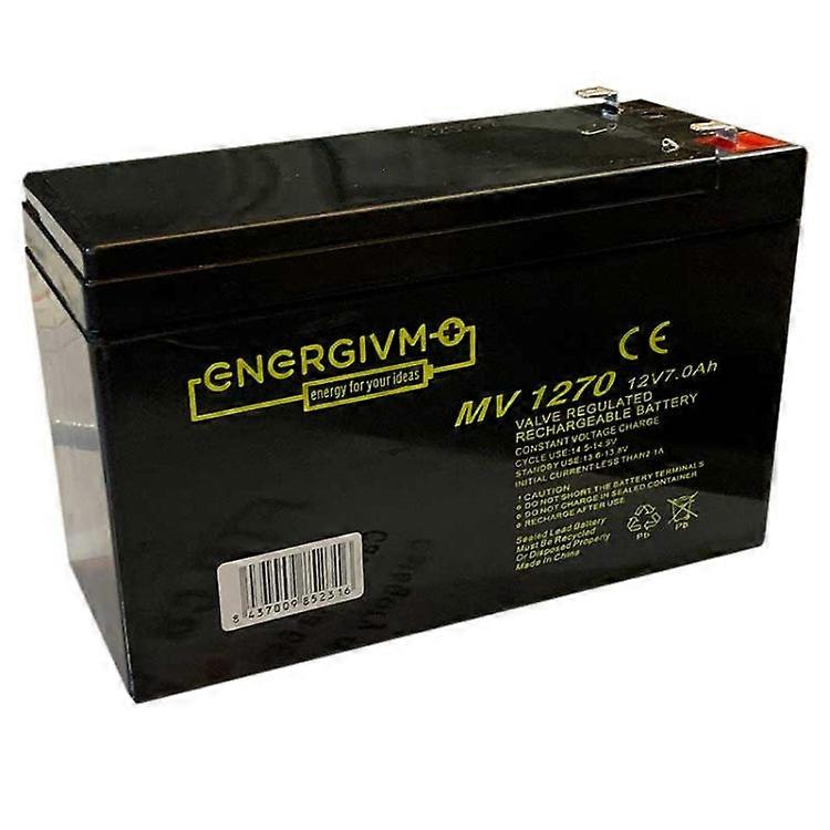 12V 7ah Battery Agm Mv1270 Energivm