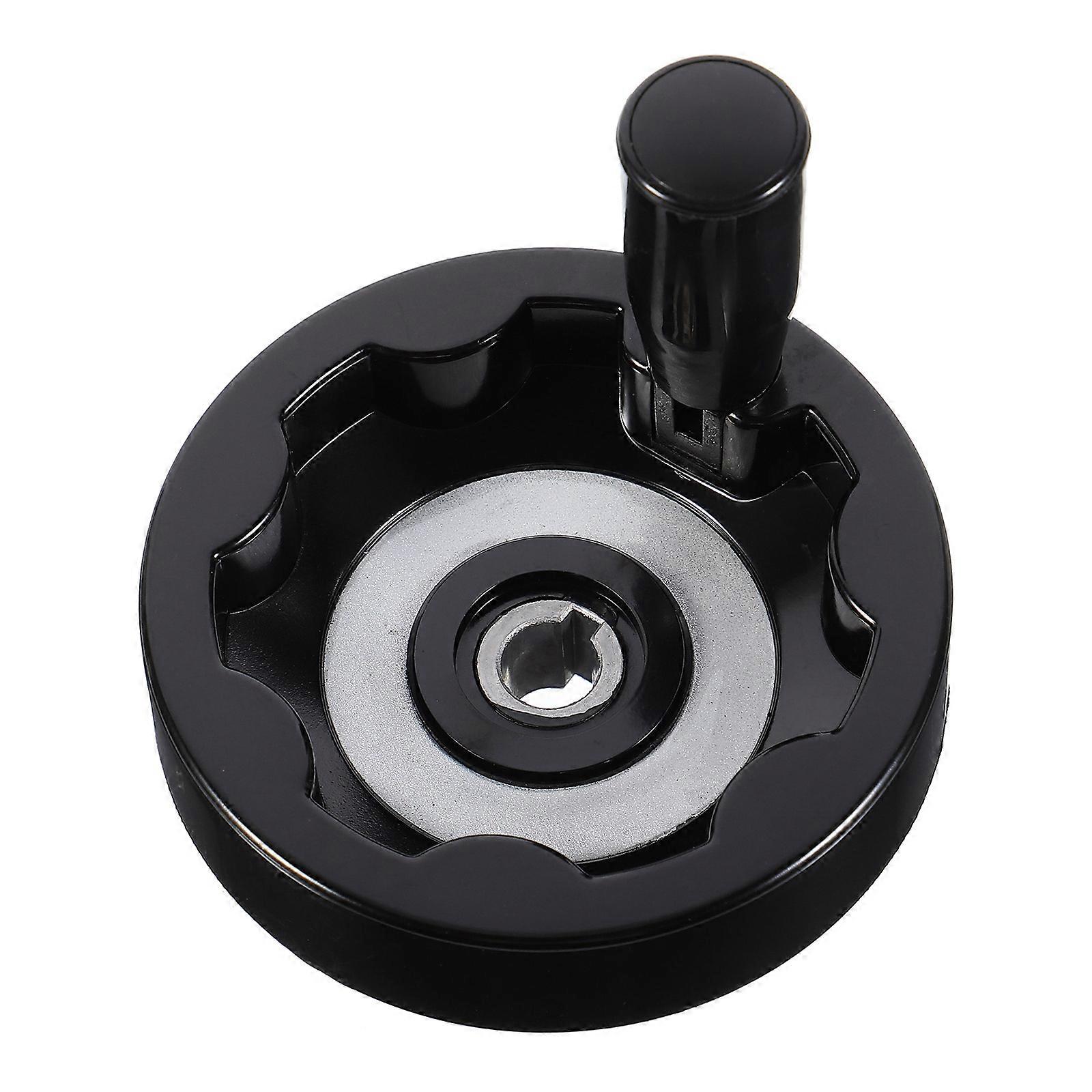 Machine Use Hand Wheel Bakelite Folding Handle 3Pcs Set Black