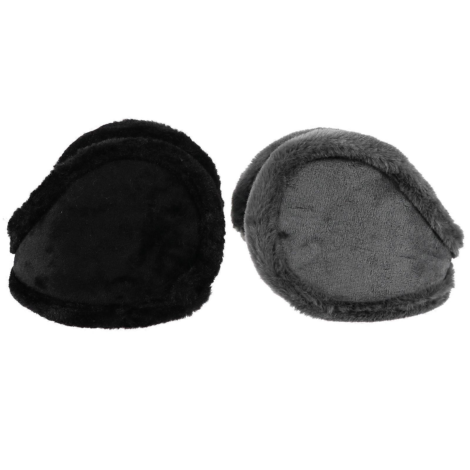 Winter Ear Protector for Wearing 2Pcs Plush Windproof Ear Warmers