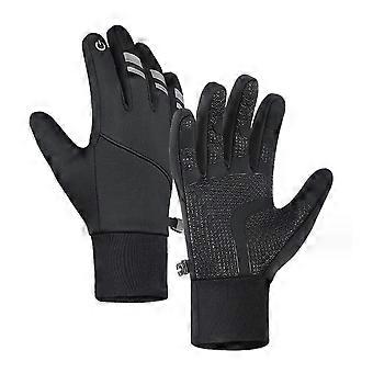 Winter Thermal Gloves, Waterproof Windproof Touch Screen Gloves, Compatible with Men Women Cold Weather Cycling Hiking Running