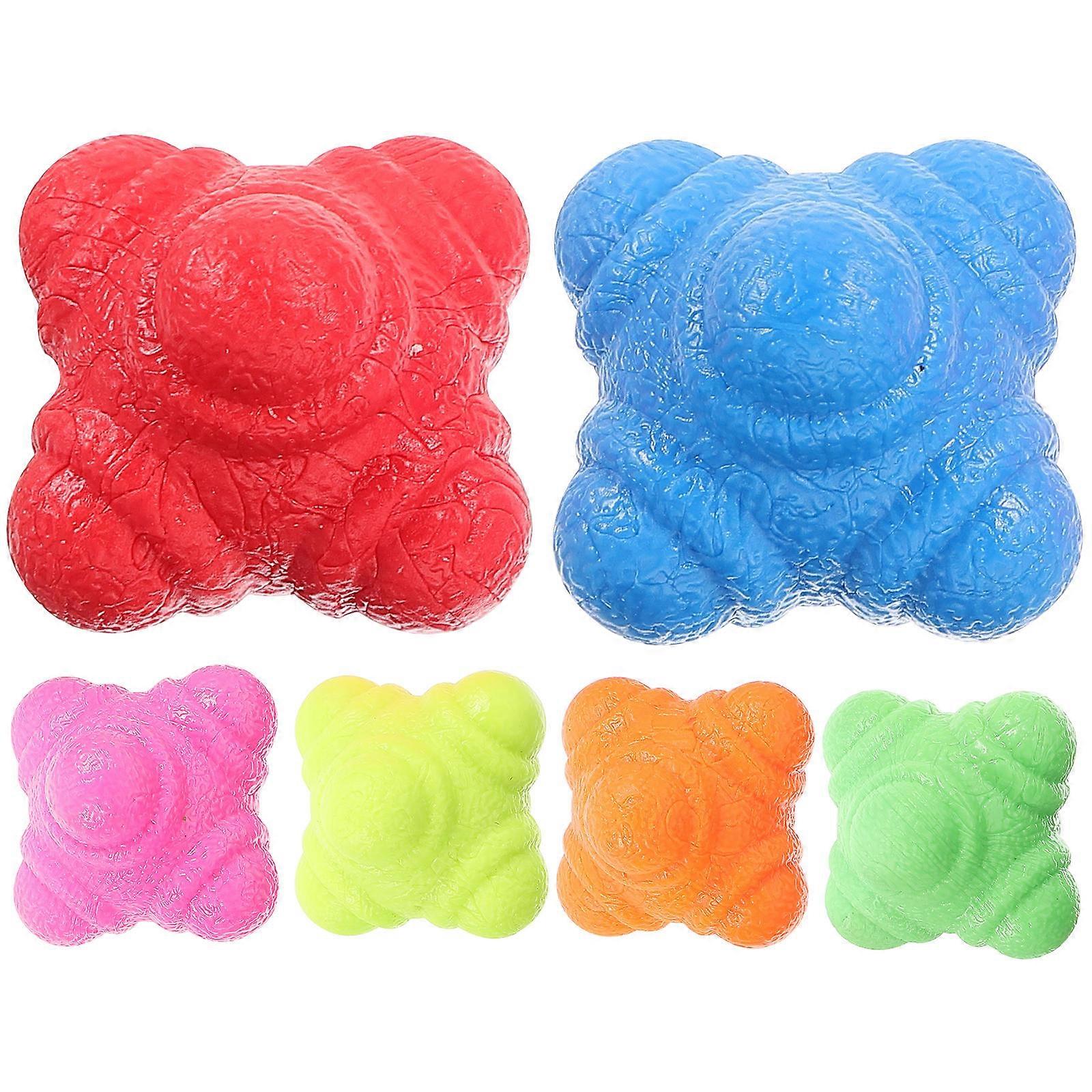 Agility Balls Hexagonal Reaction Training Balls for Training Use 6Pcs Assorted Color
