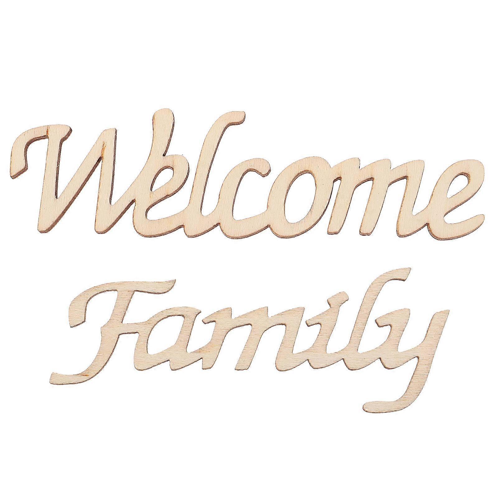 Multi-Function Letter Ornament Wooden Wall Accessory 6Pcs Kit