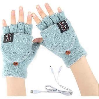 Verwarmde handschoenen voor dames, mintgroen, 11,2 x 16,0 cm