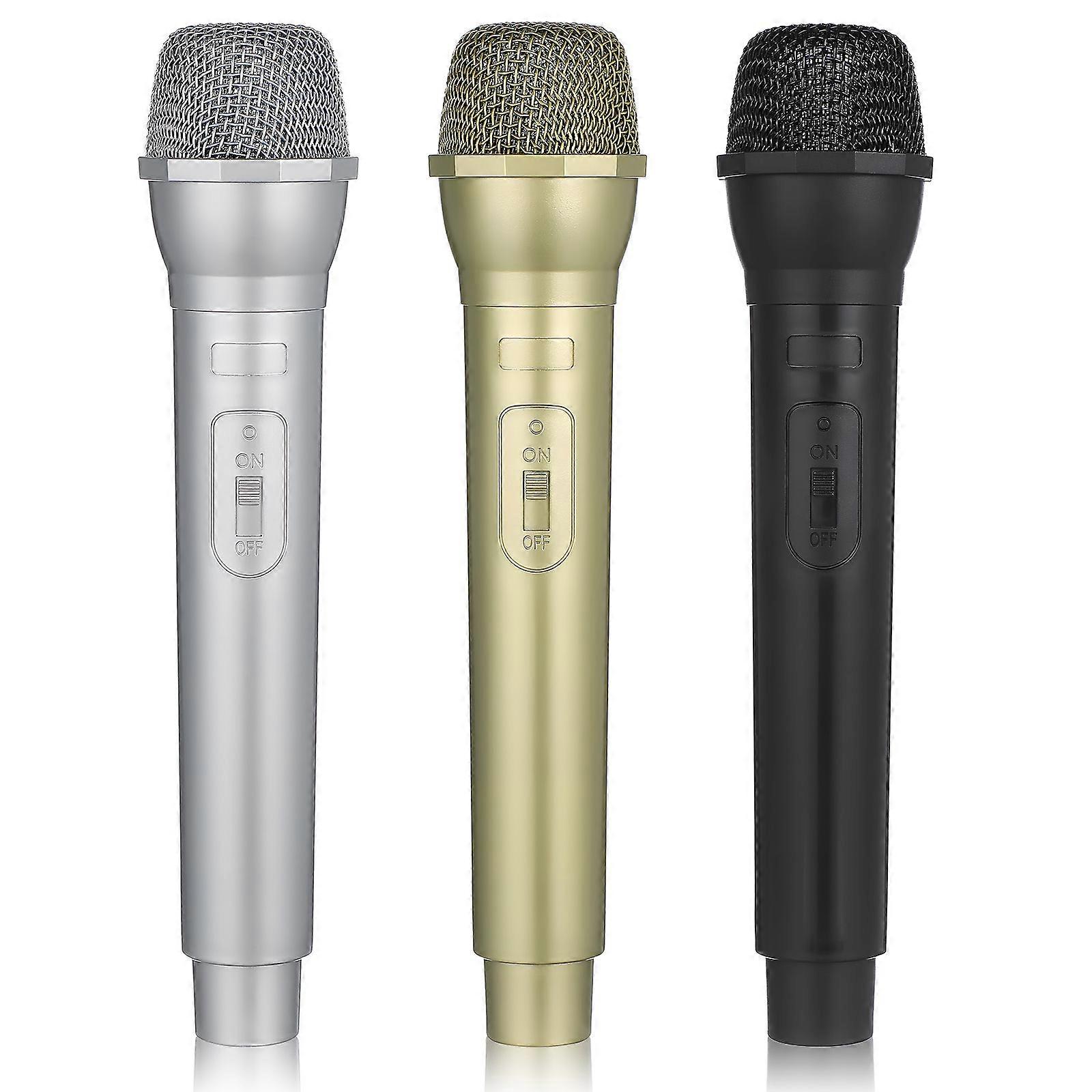 Fake Microphones Plastic Simulation Microphone for Game Use 3Pcs