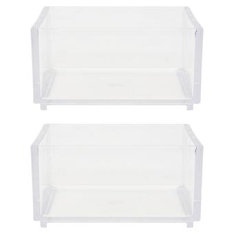 Conjunto de 6 comedouros de acrílico para répteis, ideais para água e comida.