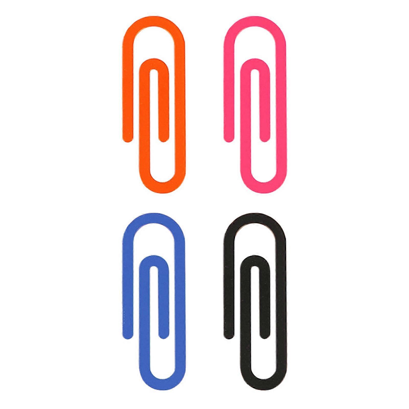 Creative Iron Paper Clips for Marking Use 4Pcs Assorted Color Mini Clips