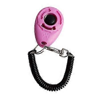 1 Piece Dog Clicker Training Assistant Wristband Blue One Size Pink
