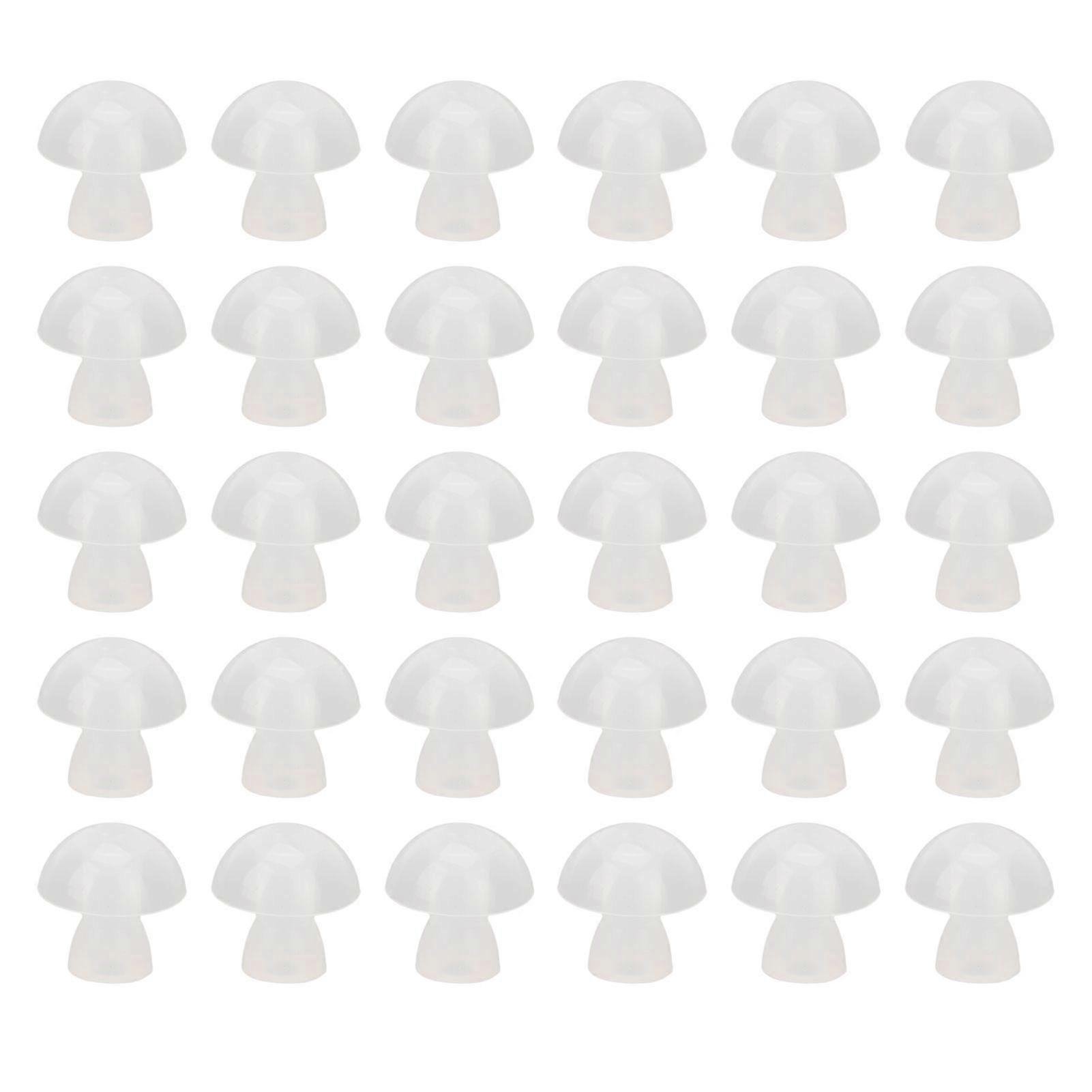 30pcs Hearing Amplifiers Eartips Soft Silicone White Accessories Replacement Earbud L
