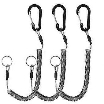Spiral key fob, spiral cable compatible with outdoor use, retractable safety rope