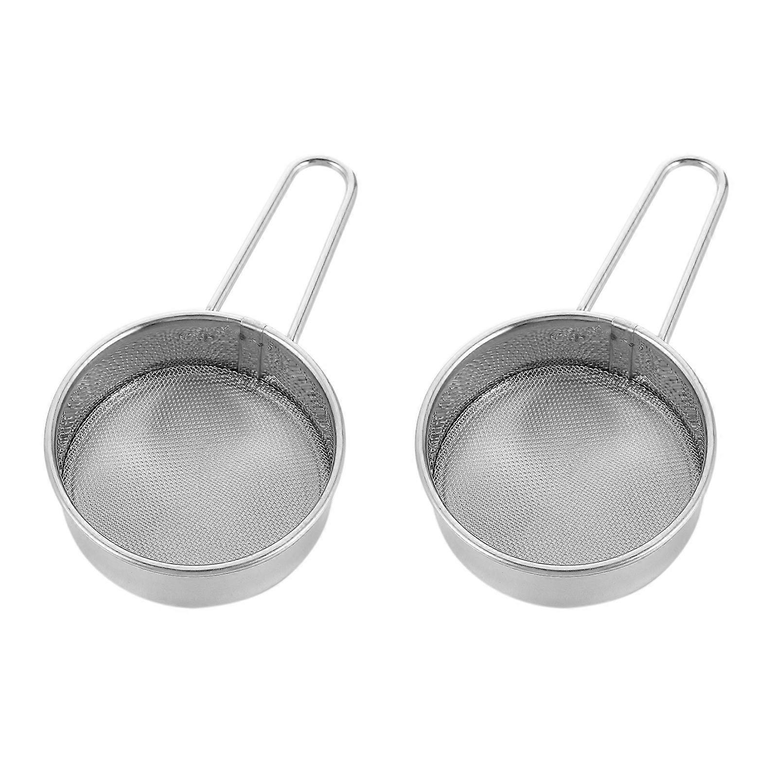 Silver Kitchen Sifting Tools Flour Sieves for Baking Use 4Pcs Set