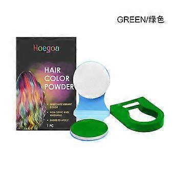 2pcsHair Dye Powder Cake (Green), Easy to Apply and Change Hair Color