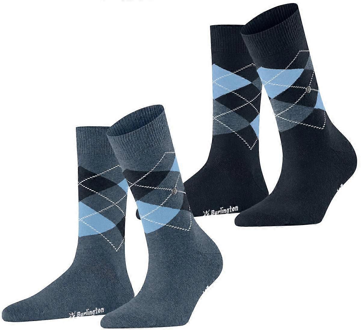 Burlington Everyday Argyle 2-Pack Socks - Light Denim Blue