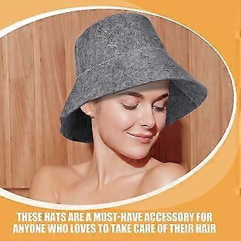 2Pcs Felt Sauna Hat Water Absorption Sauna Hat Bathroom Shower Hat Fashion Bath Hat