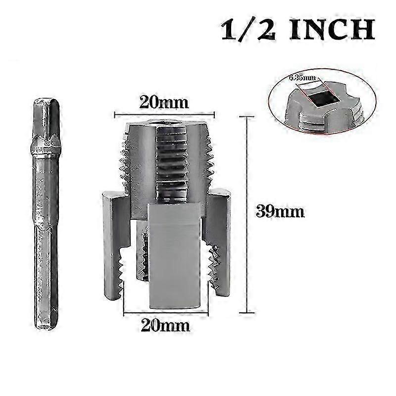 Pipe Thread Cutting Tool Integrated Internal External Pipe Threading Tool Electric Drill Compatible PVC Pipe Threader Kit 26-27