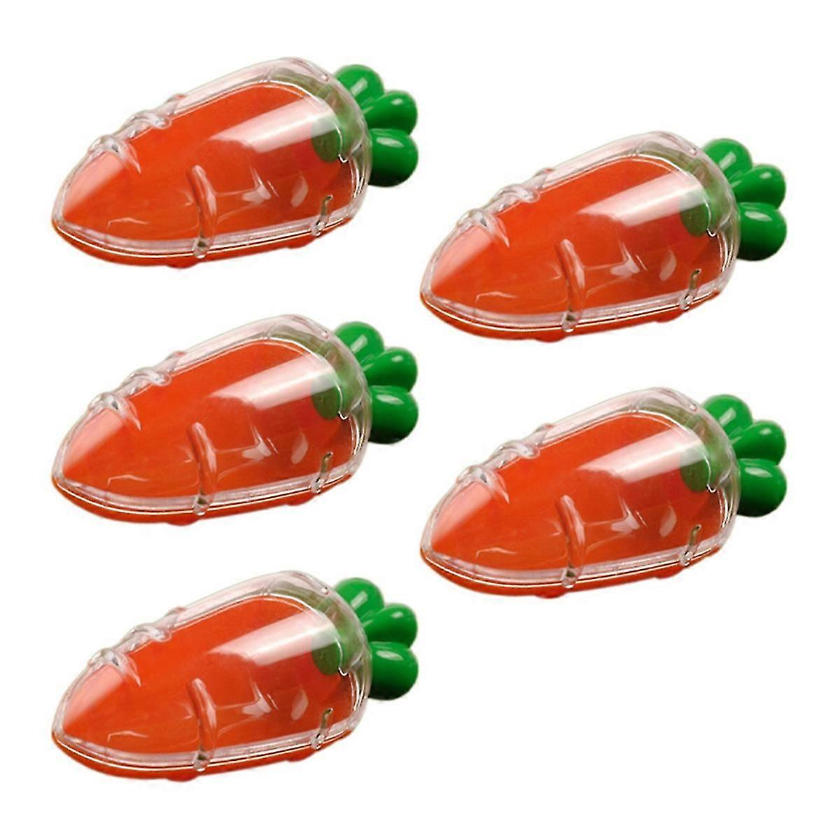 5pcs Transparent Easter Plastic Carrots Candy Box D
