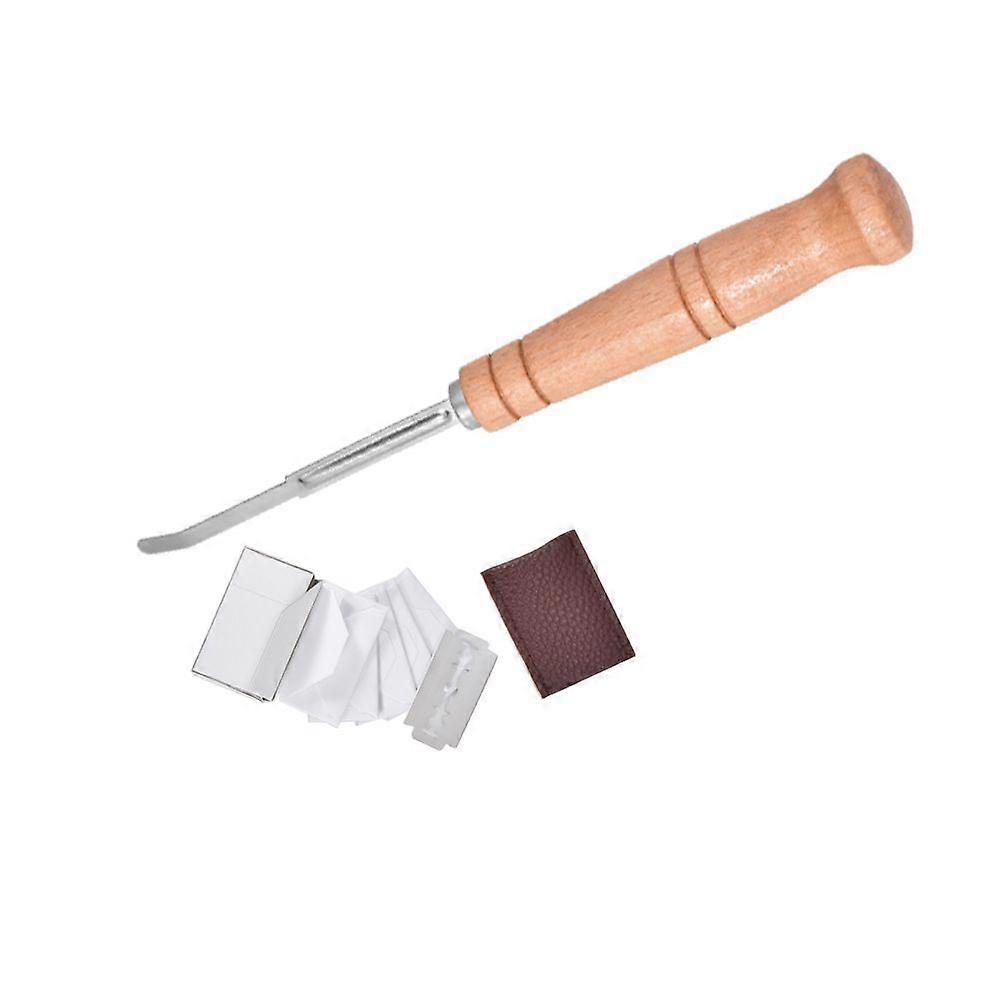 Bread Lame with Wooden Handle, 5 Replaceable Stainless Steel Blades, Scoring Tool for Baking, Kitchen Accessory