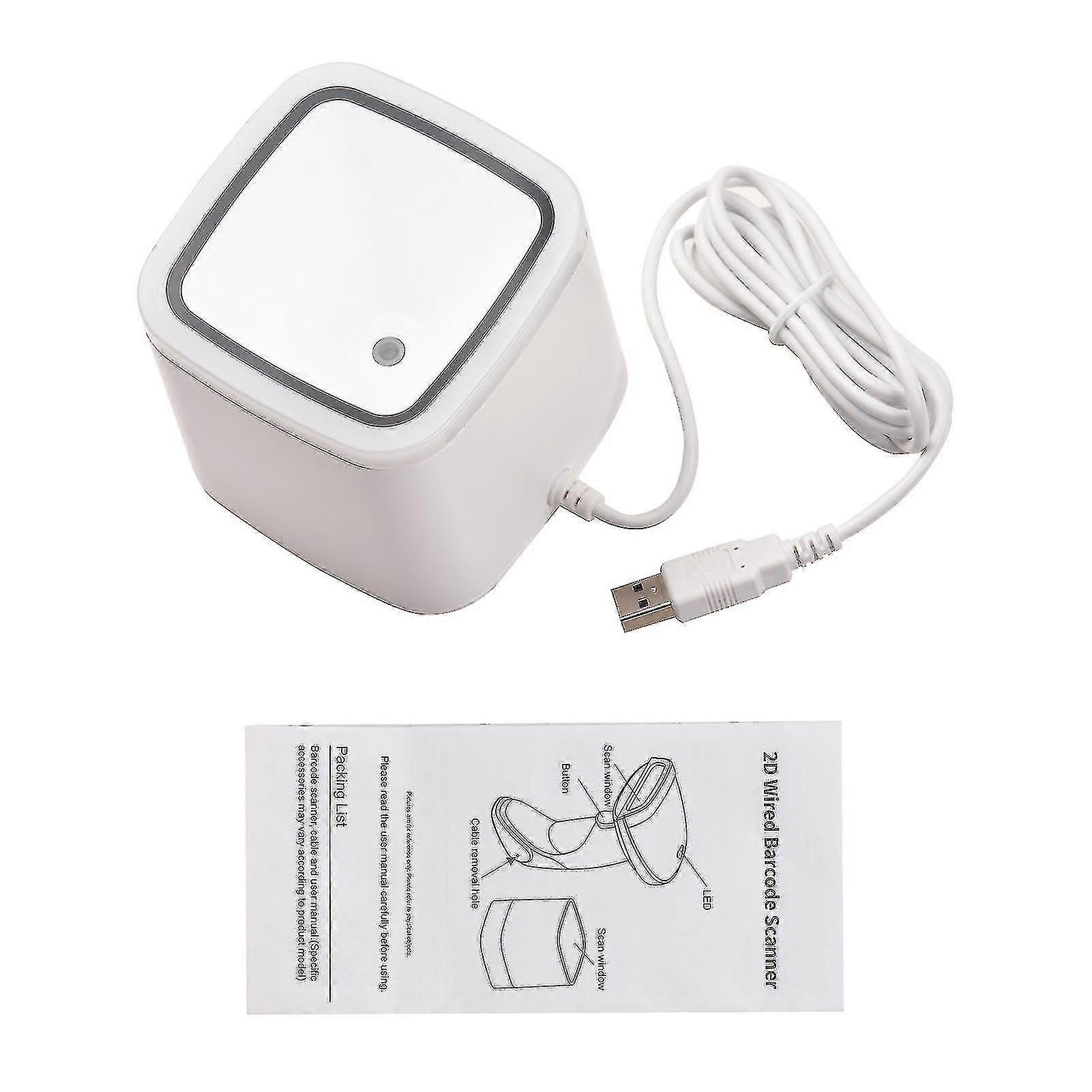 Qr Barcode Scanner Platform Handsfree Usb Wired Bar Code Reader Cmos Image Sensor Desktop Scanner Groot scanvenster