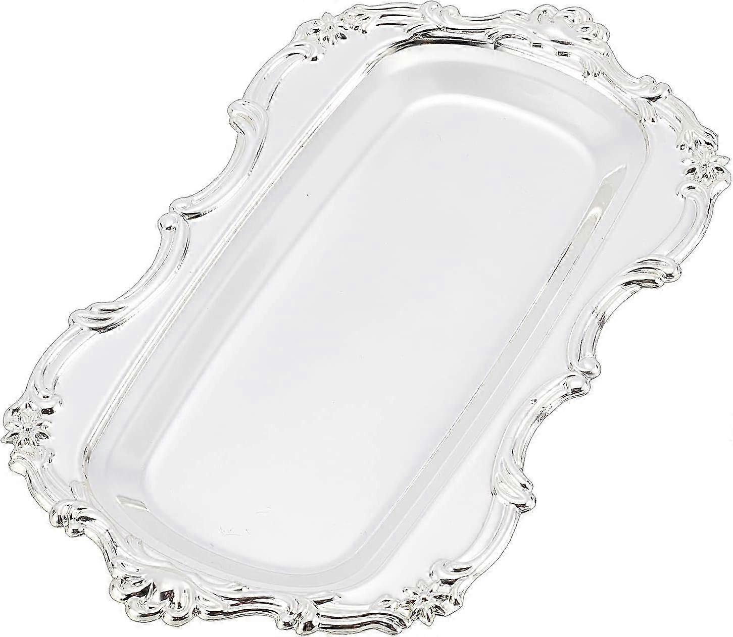 Silberne rechteckige Tabletts