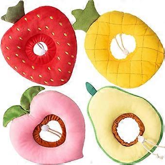 4 Pieces Adjustable Recovery Collar Protective Cat Neck Cone Cat Elizabeth Padded E-Collar Anti-bite Lick Dog Collar with Smooth Texture for Kitten an