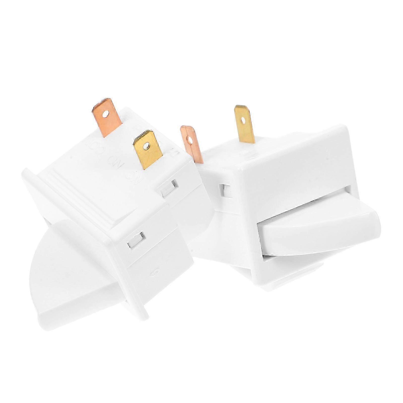Refrigerator Light Control Switch Replacement for Refrigerator Door 2Pcs Plastic Metal
