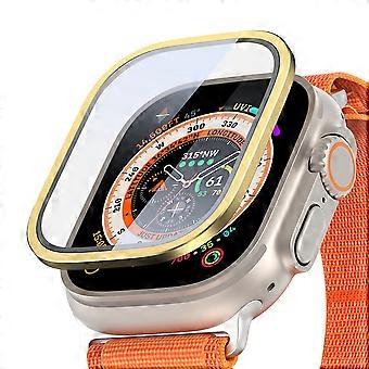 For Apple Watch Ultra 1 + 2 49mm Aluminum Alloy Case + H9 Protective Tempered Glass