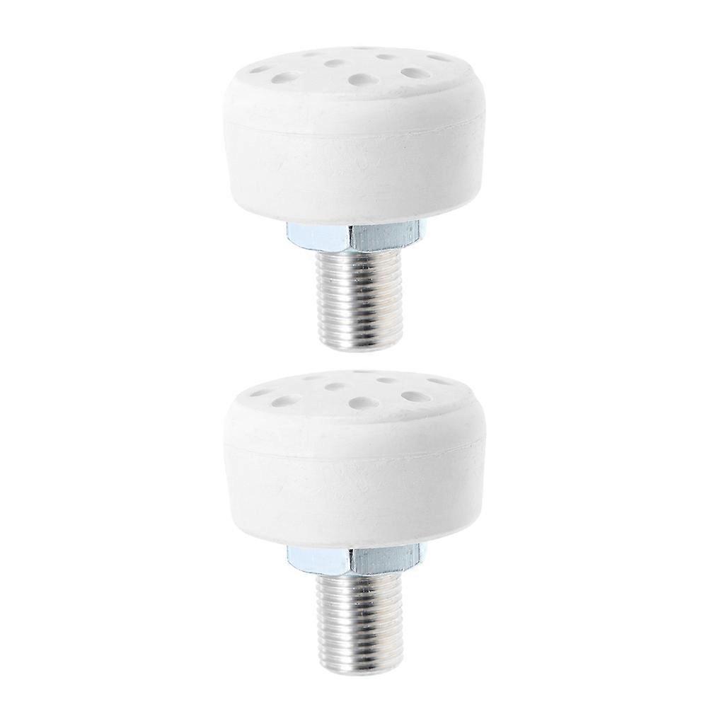 White Adjustable Rubber Toe Stopper for Roller Skates 4Pcs Set