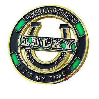 Lucky Poker Card Guard Enamel Casino Chip Coin Metal Collectible Gift Token