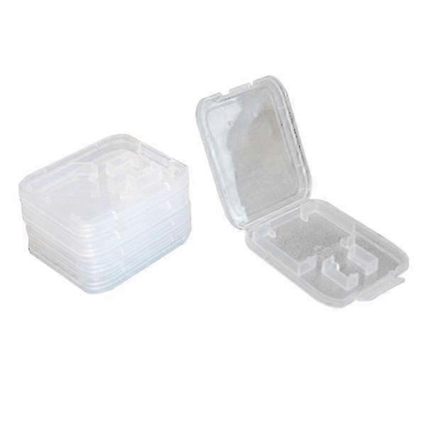 5pcs Plastic Memory Case Holder compatible with / Kingston / Transcend / SD Micro SD T-Flash (Transparent)