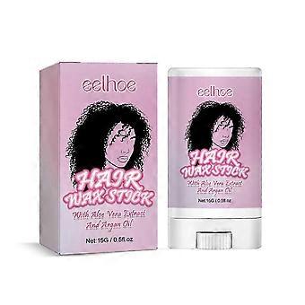 Bâton de cire capillaire longue durée pour le contrôle des frisottis - Coiffage facile à utiliser pour les cheveux cassés à la racine des cheveux et au cou - Barre d’huile pour cheveux solides portable de 15 g pour une huile lisse et flexible