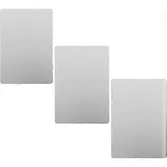 3pcs Stainless Steel Rabbit Plate Cooling Mats 12x8cm for Guinea Pig and Chinchilla, Heat Dissipation and Absorbs Heat, Small Pet Mat for Summer Comfo