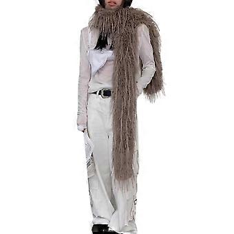 Furry Furs Collar Scarf for Winter Decorative Neck Gaiter Long Furs Shawl Adult Teens Warm Neckwear Formal Dress Collar brown