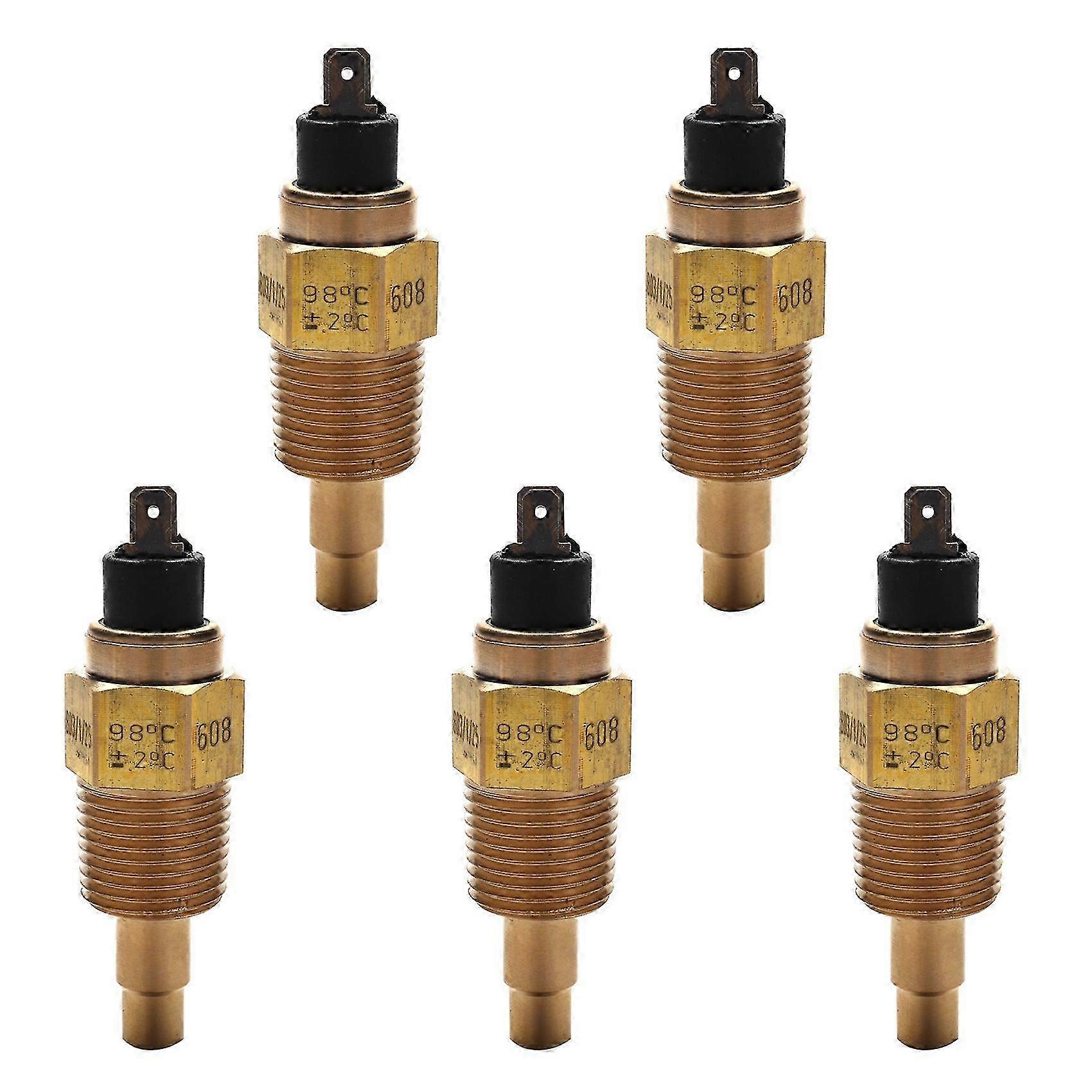 5X Vdo 1/2 Npt 21mm Thread Engine Oil Temperature Sensor Water Temperature Sensor compatible with Generator Set